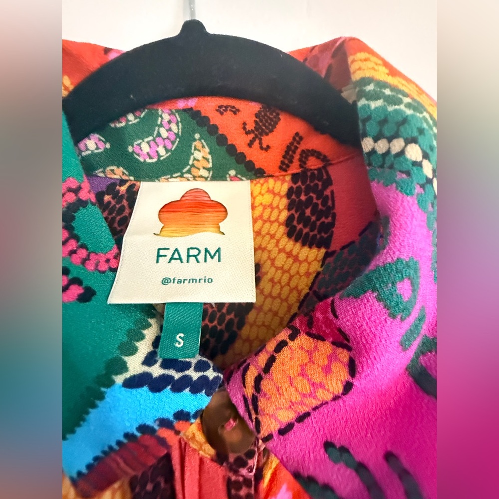 FARM RIO  Dotted Patch Scarf Jumpsuit SIZE: SMALL - Picture 10 of 13